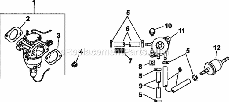 Page H Diagram and Parts List for CV23-75607  Kohler Engine