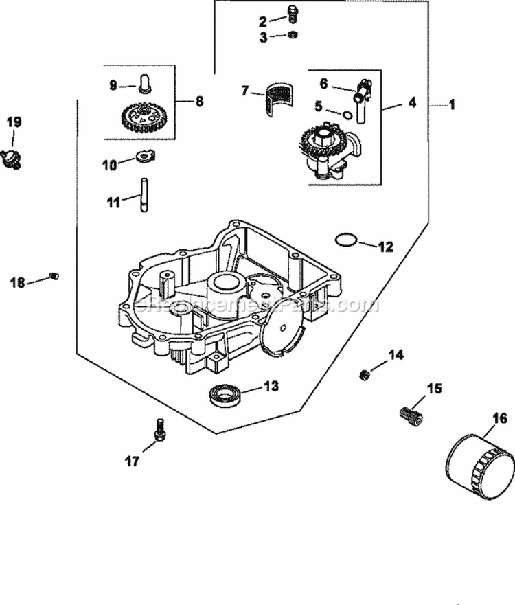 Page K Diagram and Parts List for CV23-75618  Kohler Engine