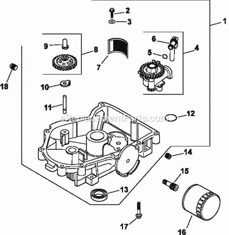 Page K Diagram and Parts List for CV23-75614  Kohler Engine