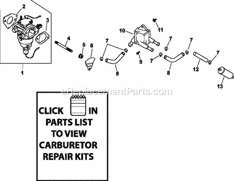 Page G Diagram and Parts List for CV23-75619  Kohler Engine