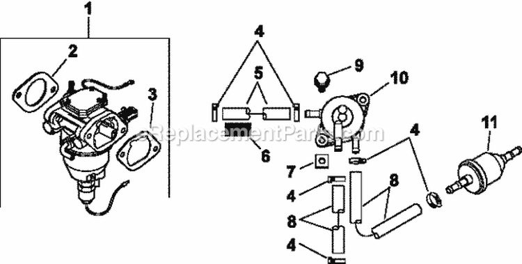 Page H Diagram and Parts List for CV23-75624  Kohler Engine