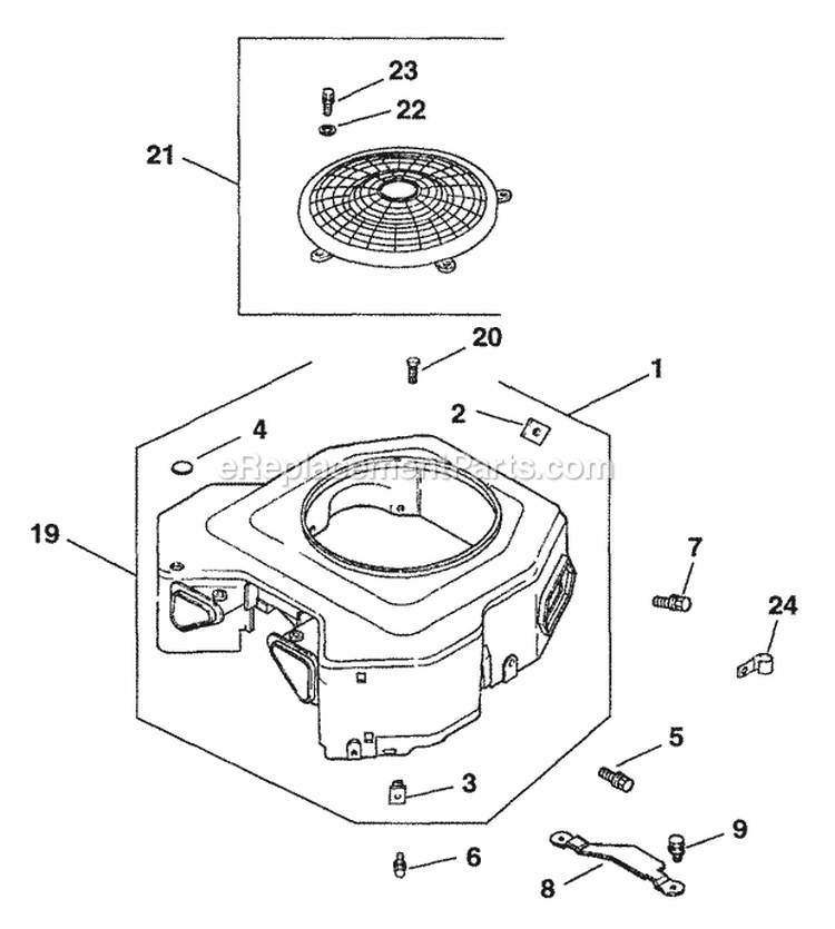 Page B Diagram and Parts List for CV18-61518  Kohler Engine