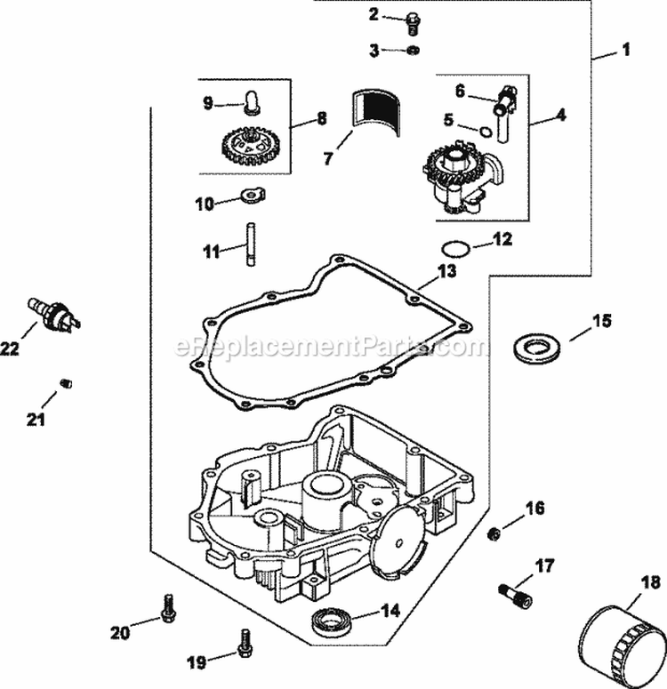 Page K Diagram and Parts List for CV680-3045  Kohler Engine