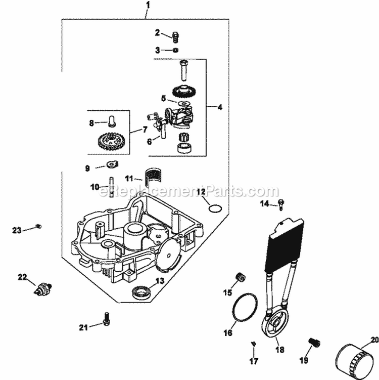 Page O Diagram and Parts List for CV22-67526  Kohler Engine