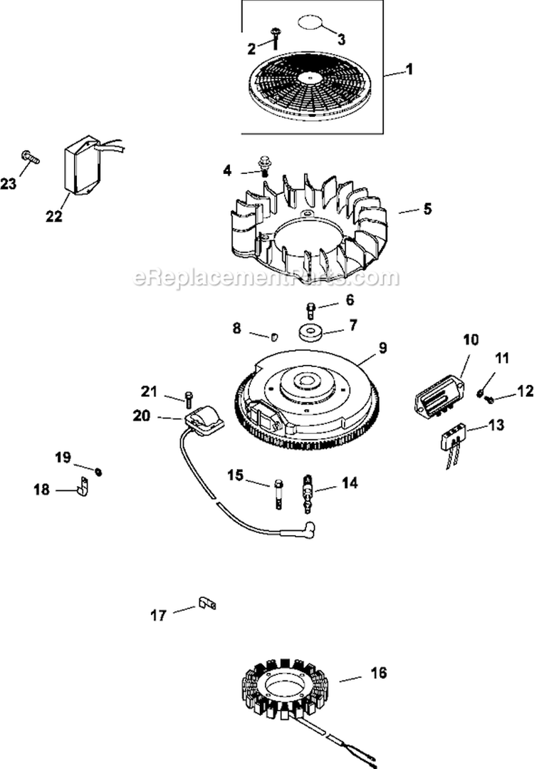 Page J Diagram and Parts List for CV724-69551  Kohler Engine