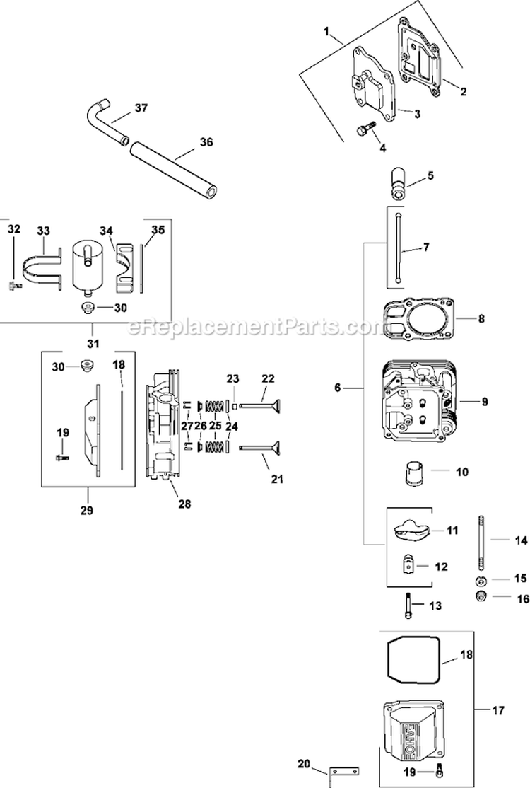 Page I Diagram and Parts List for CV730-0001  Kohler Engine