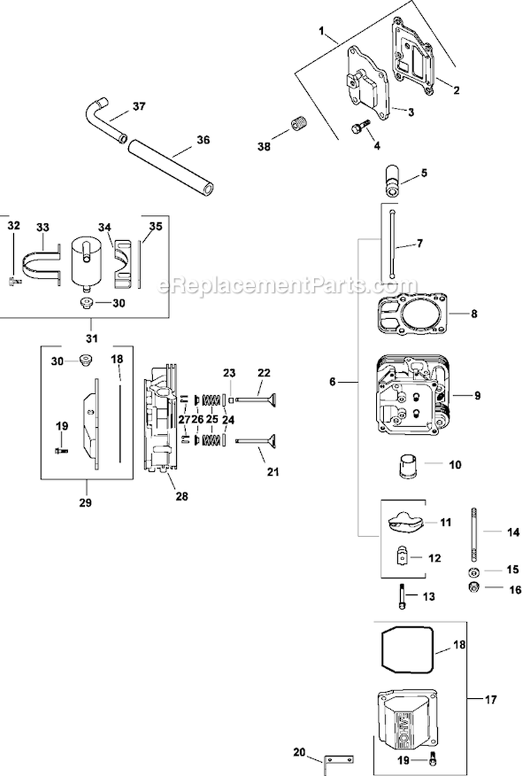 Page I Diagram and Parts List for CV730-0007  Kohler Engine
