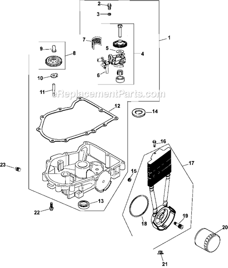 Page K Diagram and Parts List for CV730-0008  Kohler Engine