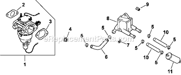 Page H Diagram and Parts List for CV730-0008  Kohler Engine