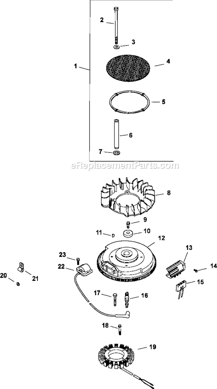 Page J Diagram and Parts List for CV730-0009  Kohler Engine