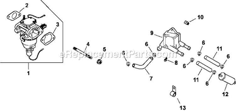Page H Diagram and Parts List for CV730-0010  Kohler Engine