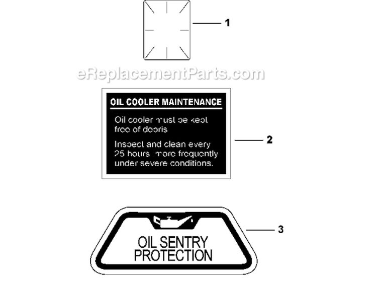 Decals Diagram and Parts List for CV730-0011  Kohler Engine