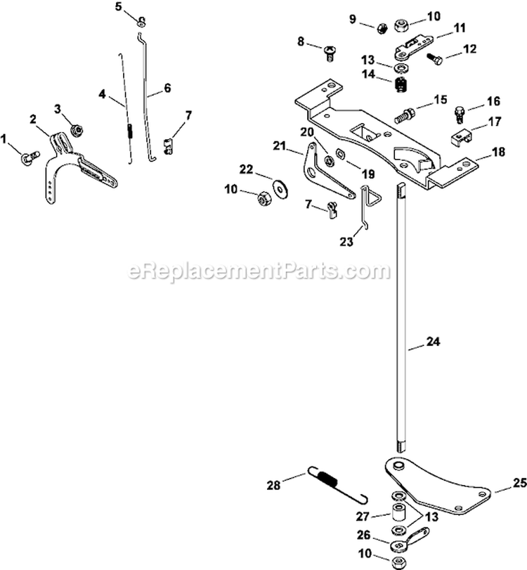 Engine Controls Diagram and Parts List for CV730-0011  Kohler Engine