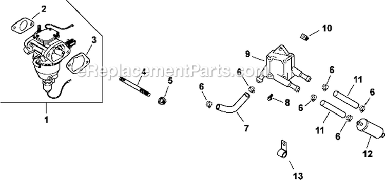 Page H Diagram and Parts List for CV730-0012  Kohler Engine