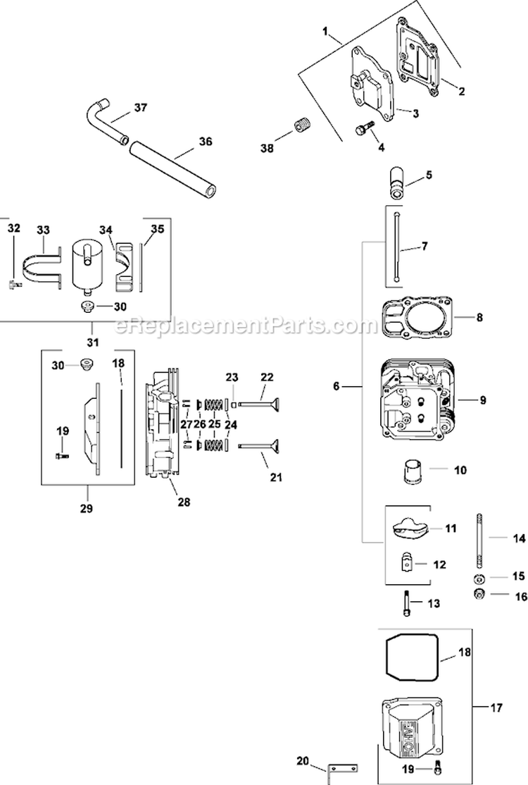 Page I Diagram and Parts List for CV730-0013  Kohler Engine