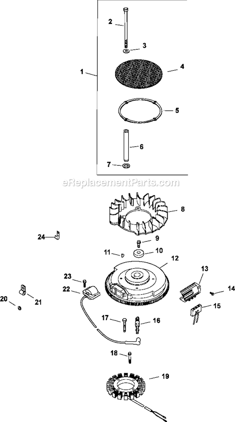 Page J Diagram and Parts List for CV730-0014  Kohler Engine