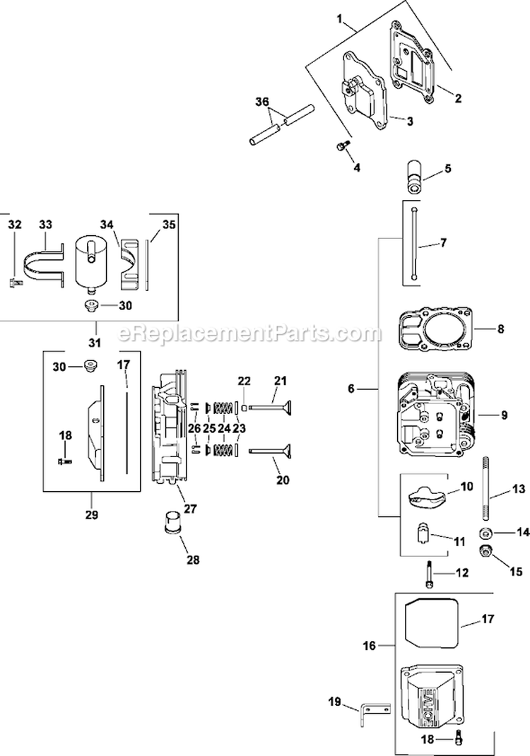 Page I Diagram and Parts List for CV730-0014  Kohler Engine