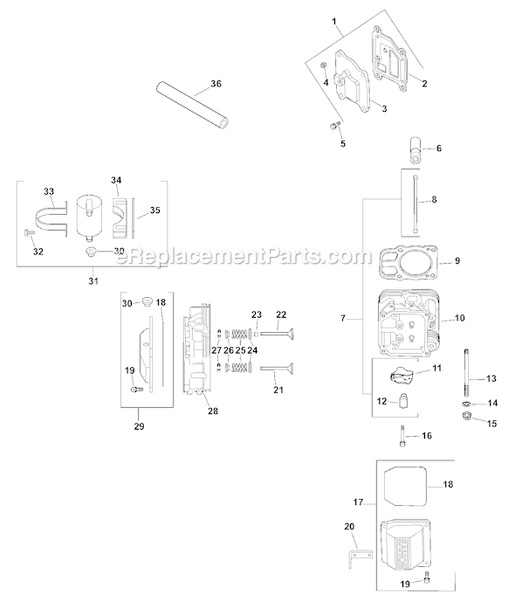 Page I Diagram and Parts List for CV730-0016  Kohler Engine