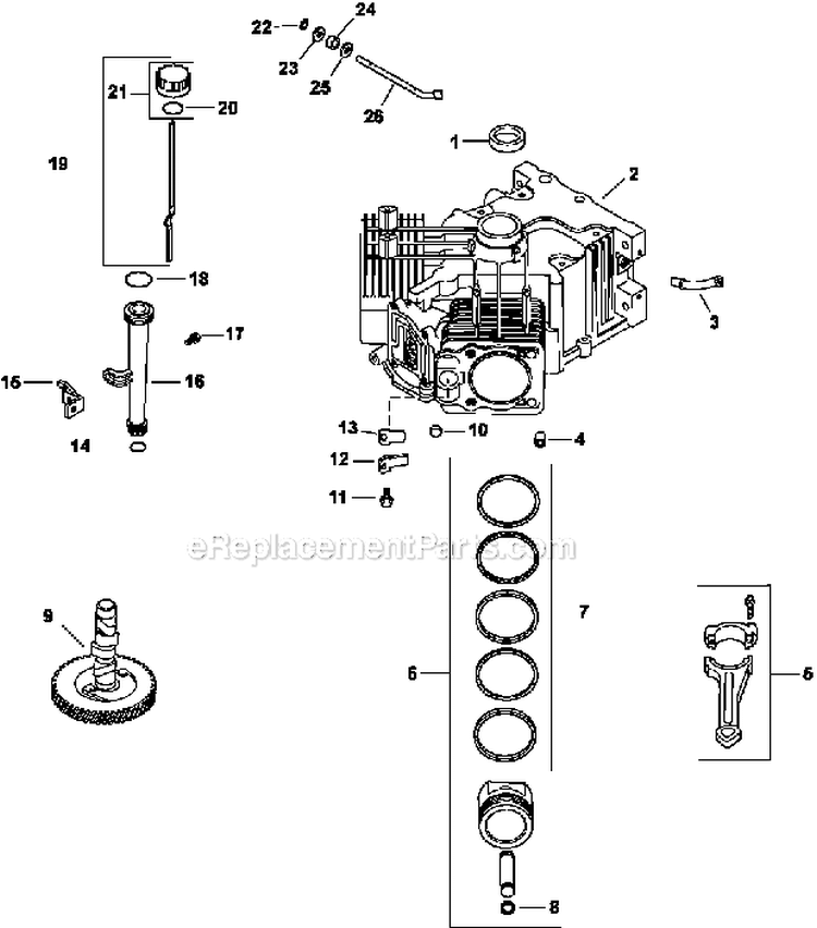 Page C Diagram and Parts List for CV730-0017  Kohler Engine