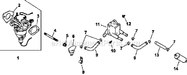 Page H Diagram and Parts List for CV730-0017  Kohler Engine