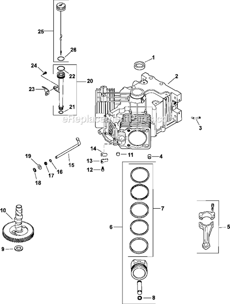 Page C Diagram and Parts List for CV730-0023  Kohler Engine