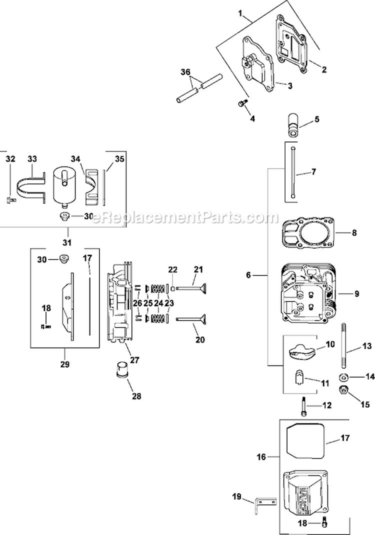 Page I Diagram and Parts List for CV730-0025  Kohler Engine