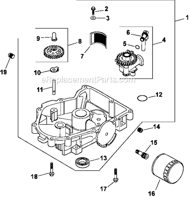 Page K Diagram and Parts List for CV730-0026  Kohler Engine