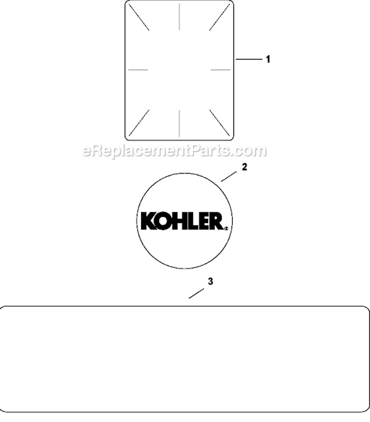 Page E Diagram and Parts List for CV730-0027  Kohler Engine