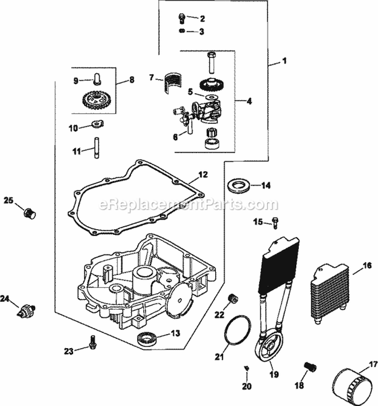 Page K Diagram and Parts List for CV730-3114  Kohler Engine