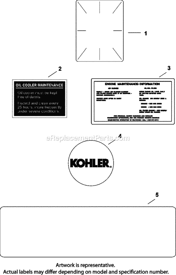 Page E Diagram and Parts List for CV730-3124  Kohler Engine