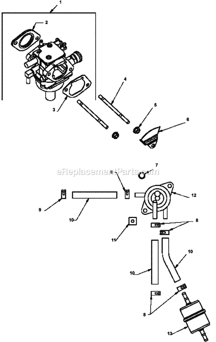 Page K Diagram and Parts List for CV730-3134  Kohler Engine