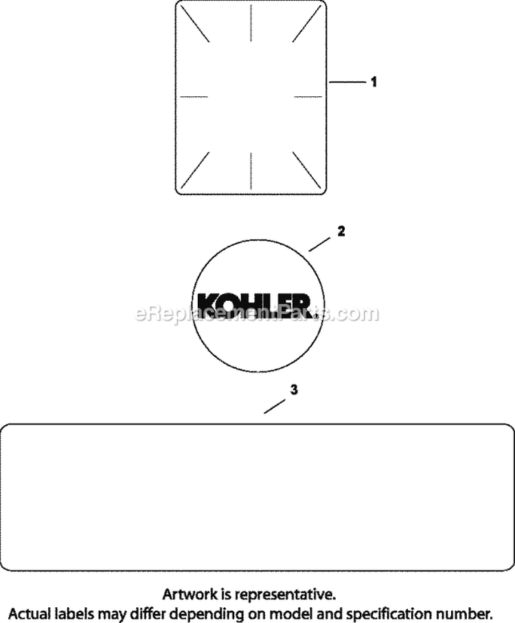 Page E Diagram and Parts List for CV20-65508  Kohler Engine