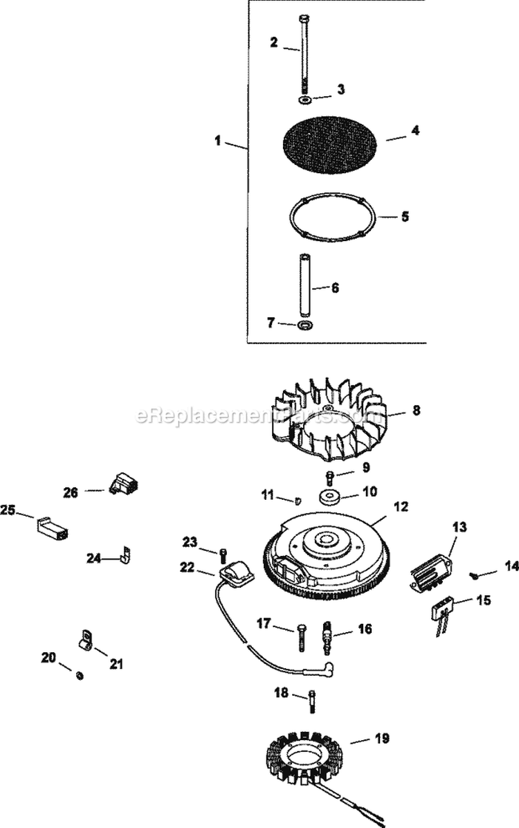 Page J Diagram and Parts List for CV730-3138  Kohler Engine