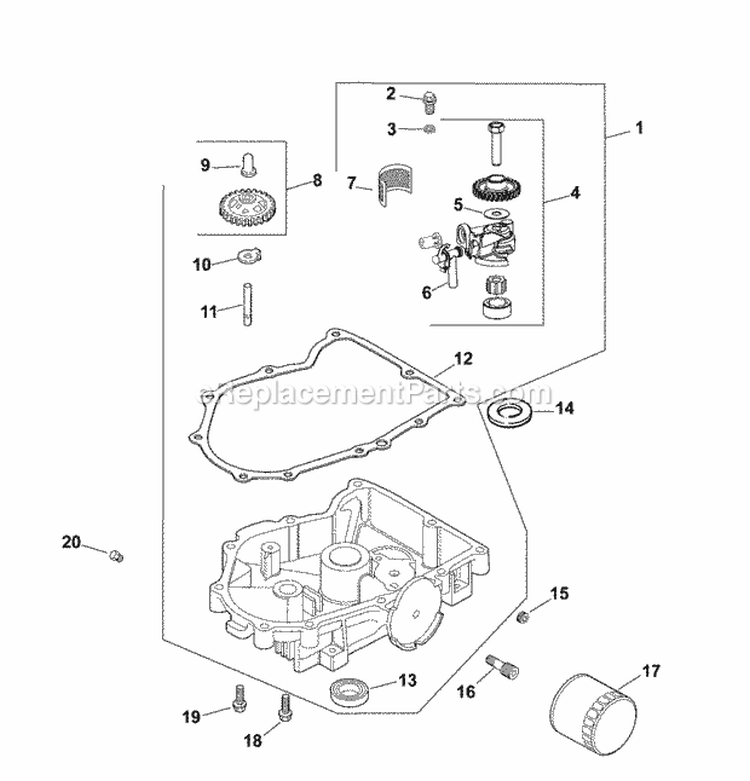 Page P Diagram and Parts List for CV730-3134  Kohler Engine