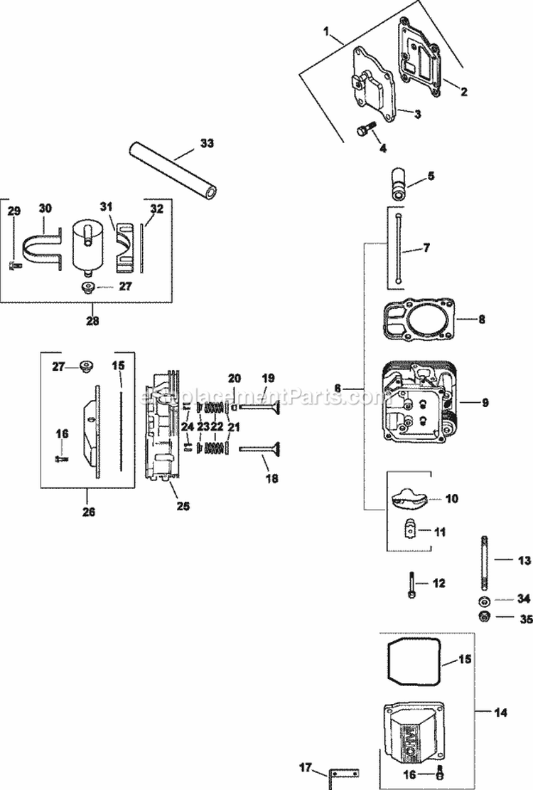 Page H Diagram and Parts List for CV730-3147  Kohler Engine