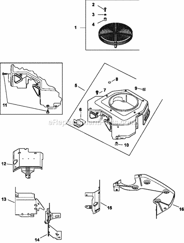 Page B Diagram and Parts List for CV25-69555  Kohler Engine