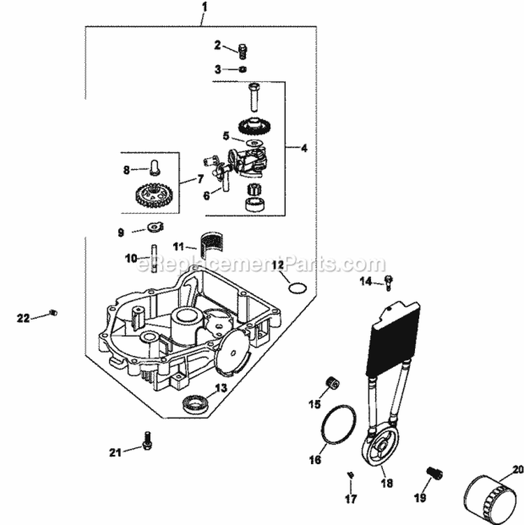 Page K Diagram and Parts List for CV740-0005  Kohler Engine