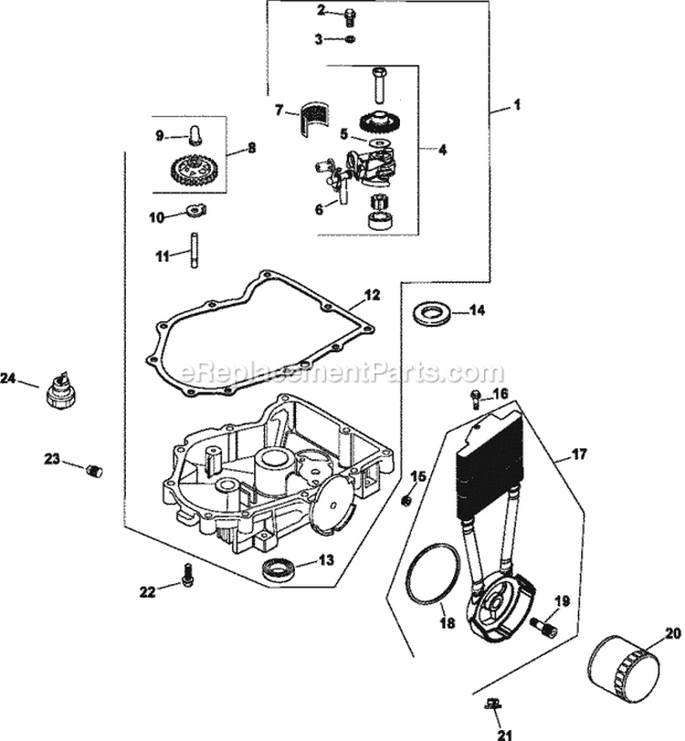 Page K Diagram and Parts List for CV740-0012  Kohler Engine