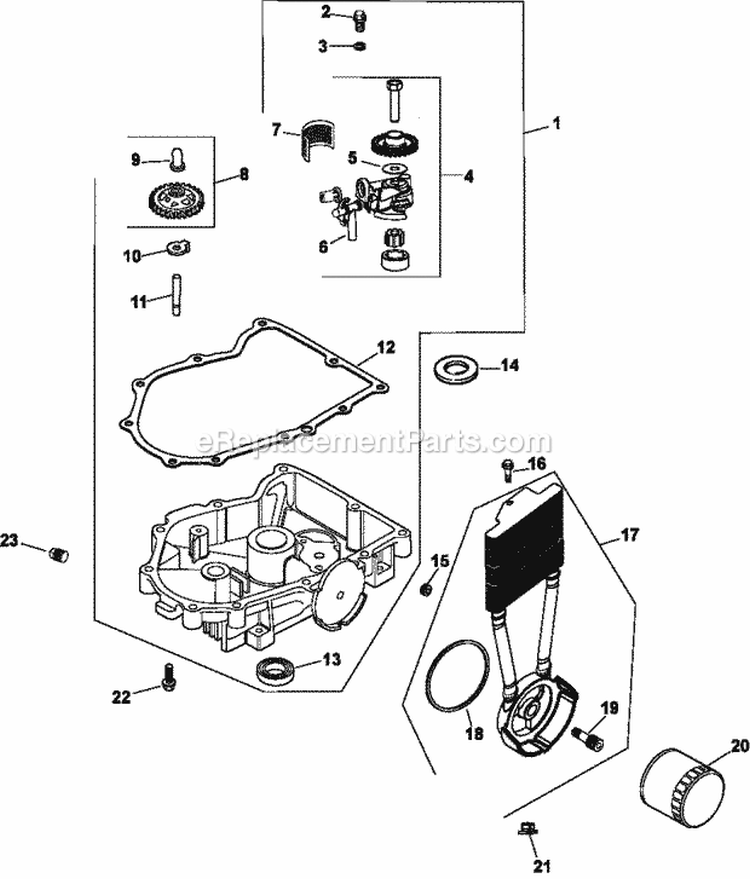 Page K Diagram and Parts List for CV25-69560  Kohler Engine