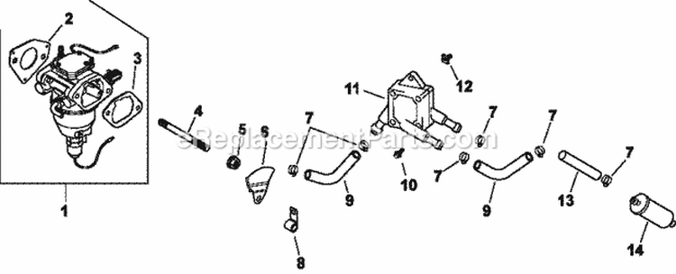 Page H Diagram and Parts List for CV730-3137  Kohler Engine
