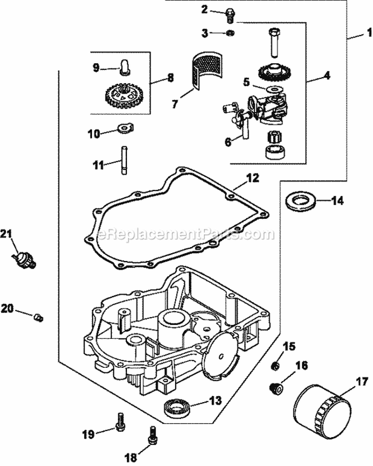 Page K Diagram and Parts List for CV740-0026  Kohler Engine