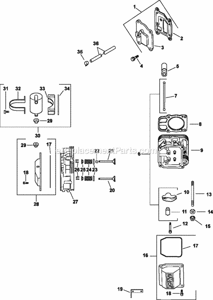Page O Diagram and Parts List for CV740-0027  Kohler Engine