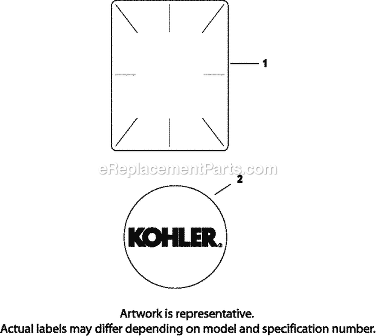 Page F Diagram and Parts List for CV20-65570  Kohler Engine