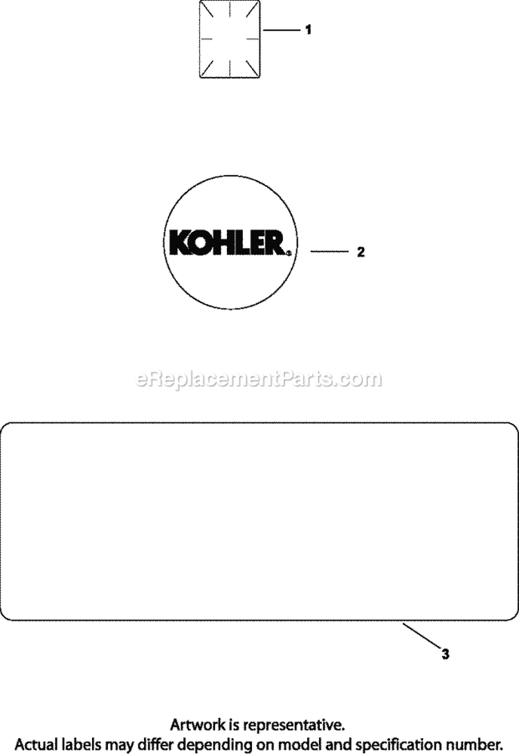 Page F Diagram and Parts List for CV22-75583  Kohler Engine
