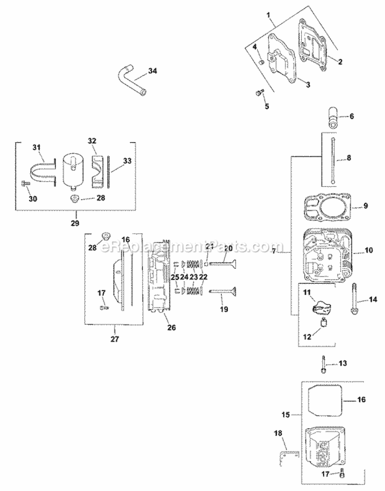 Page L Diagram and Parts List for CV730-3134  Kohler Engine