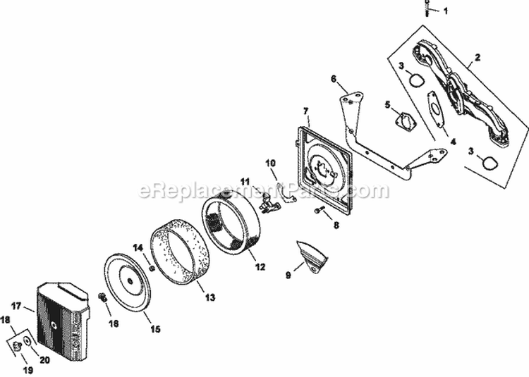 Page A Diagram and Parts List for CV740-0026  Kohler Engine
