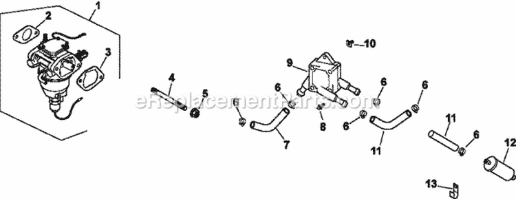 Page H Diagram and Parts List for CV740-0026  Kohler Engine