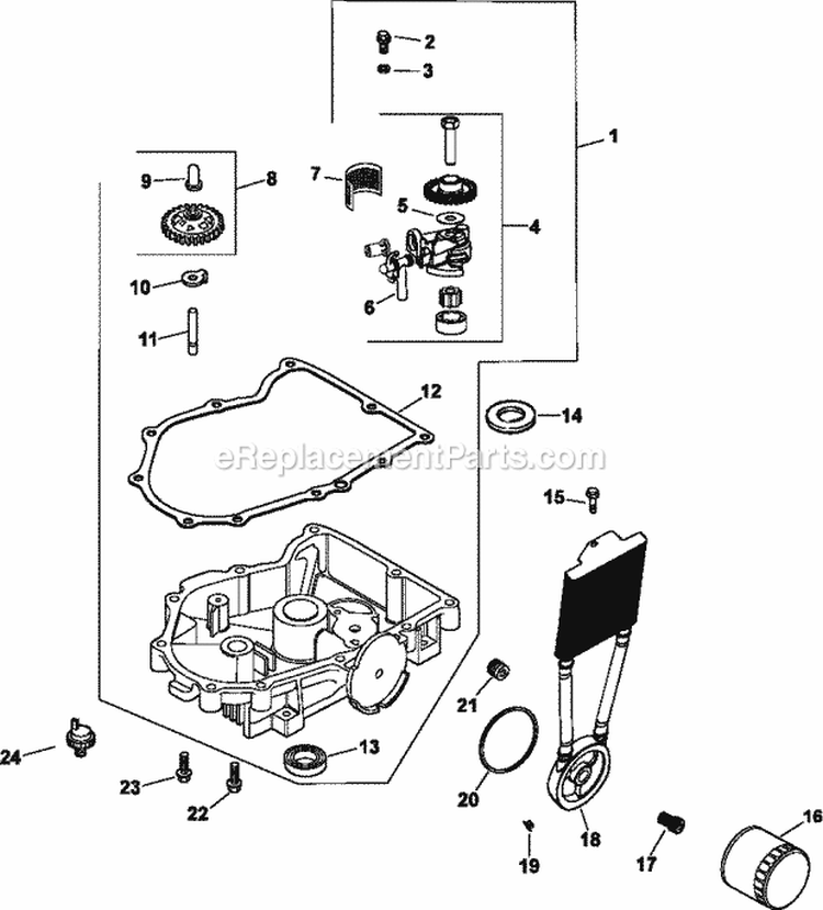 Page K Diagram and Parts List for CV740-0037  Kohler Engine