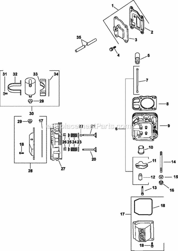 Page I Diagram and Parts List for CV740-0037  Kohler Engine