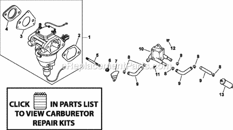 Page H Diagram and Parts List for CV730-3115  Kohler Engine